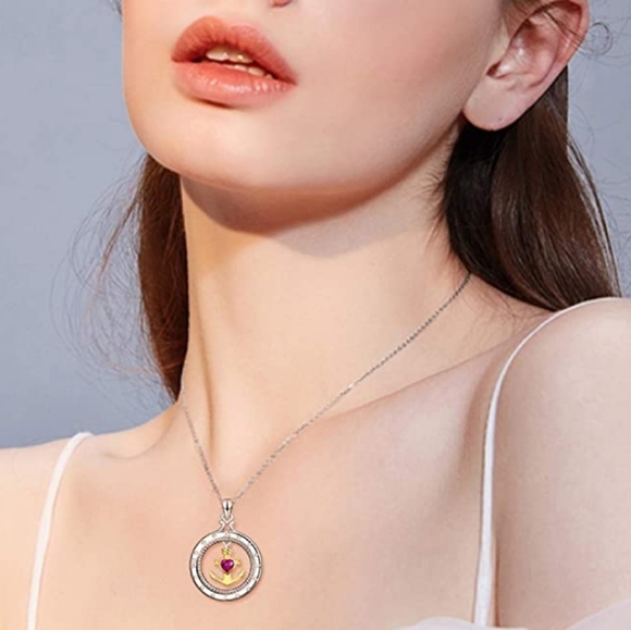 D4 NEW Sterling Ruby Compass Anchor Necklace - Picture 5 of 11